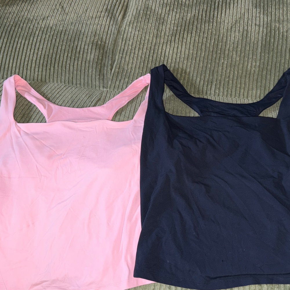 Pink & Navy Blue Workout Tank Top Bundle
